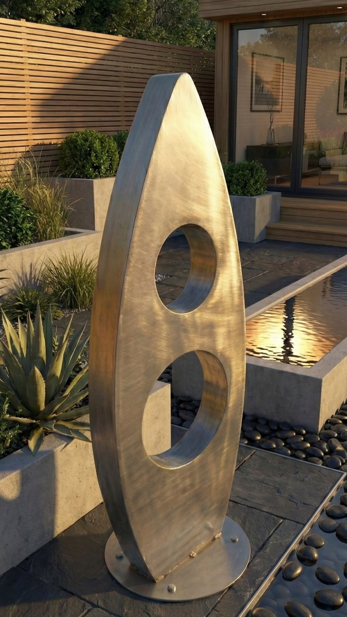 Modern Metal Sculpture: Steel Artwork titled Orien