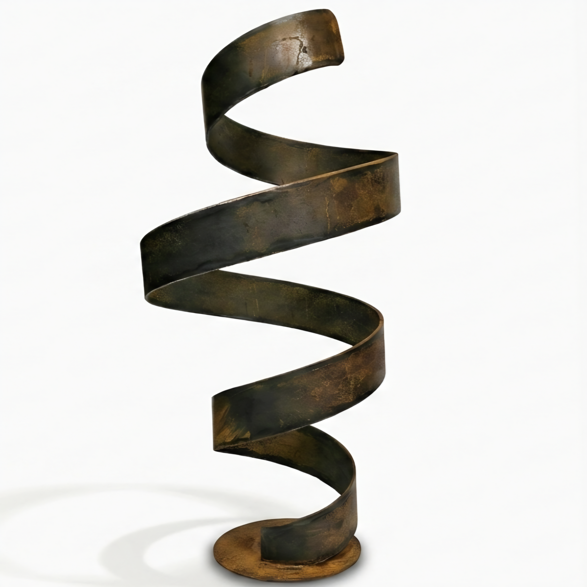 Large Garden Sculpture: Rustic Metal Art Titled Twirl