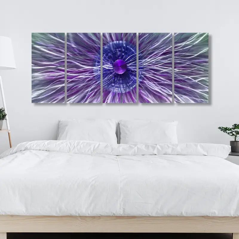 5 Piece Set Wall Art Sculpture Titled Neutron Star - Modern Elements Metal Art - 7364762971