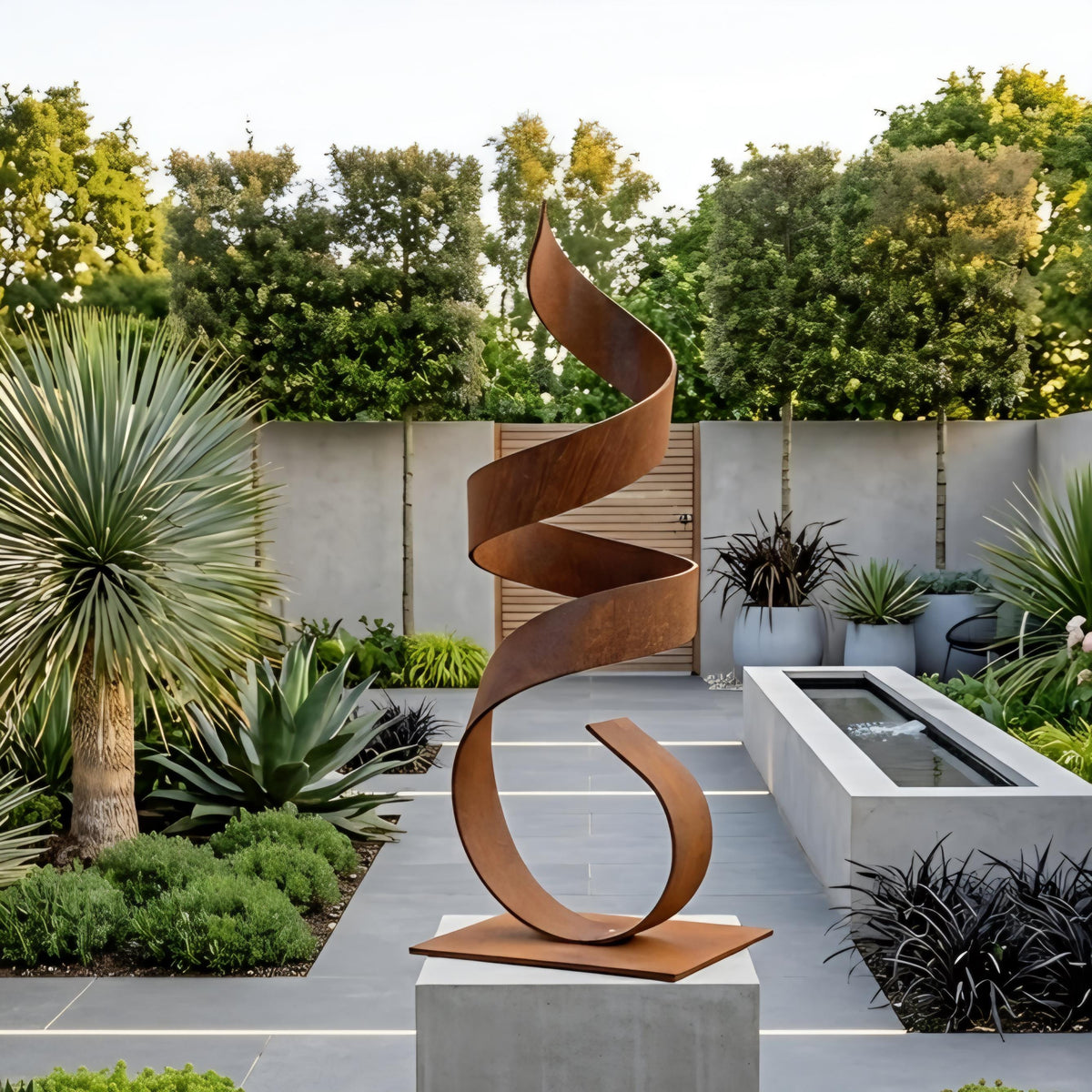 Rustic Garden Metal Gallery Sculpture: Continuum