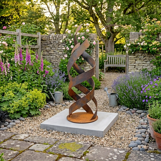 Rustic Metal Flame Sculpture 3