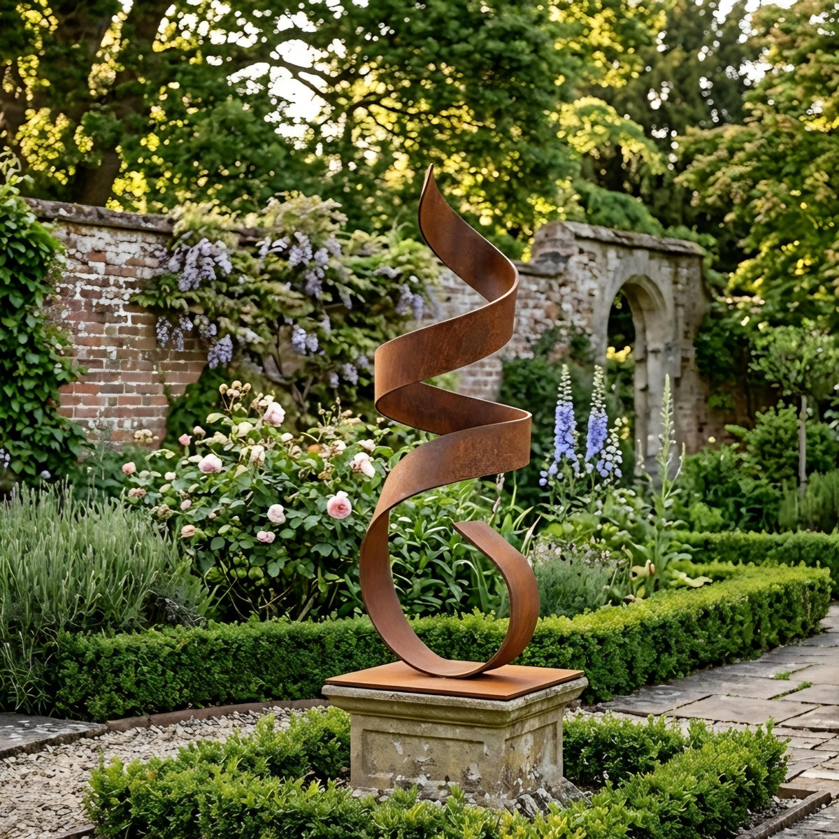 Rustic Garden Metal Gallery Sculpture: Continuum