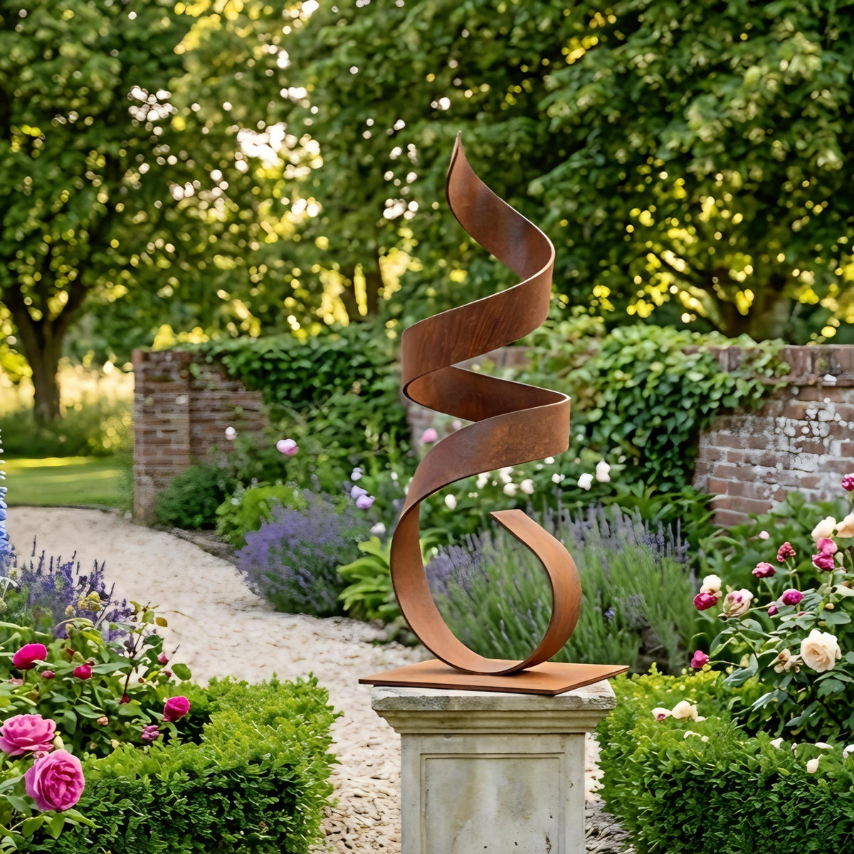 Rustic Garden Metal Gallery Sculpture: Continuum
