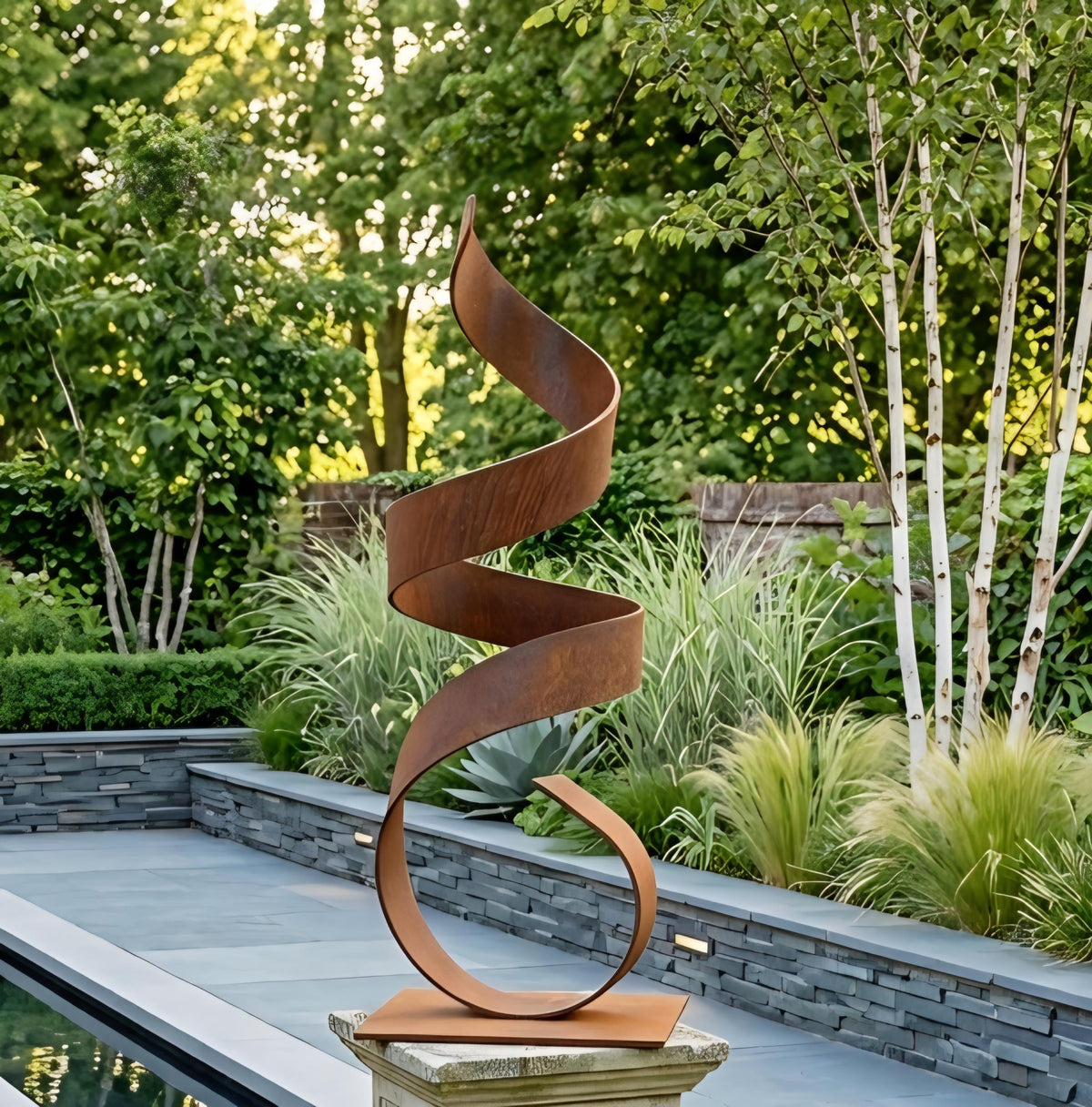 Rustic Garden Metal Gallery Sculpture: Continuum