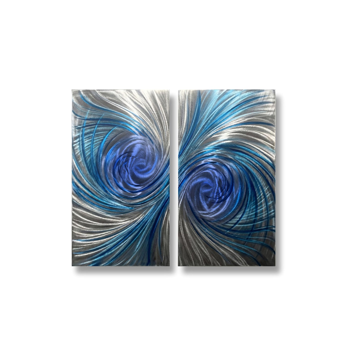 Abstract Metal Wall Art: Handcrafted Modern Wall Sculpture (Set of 2)