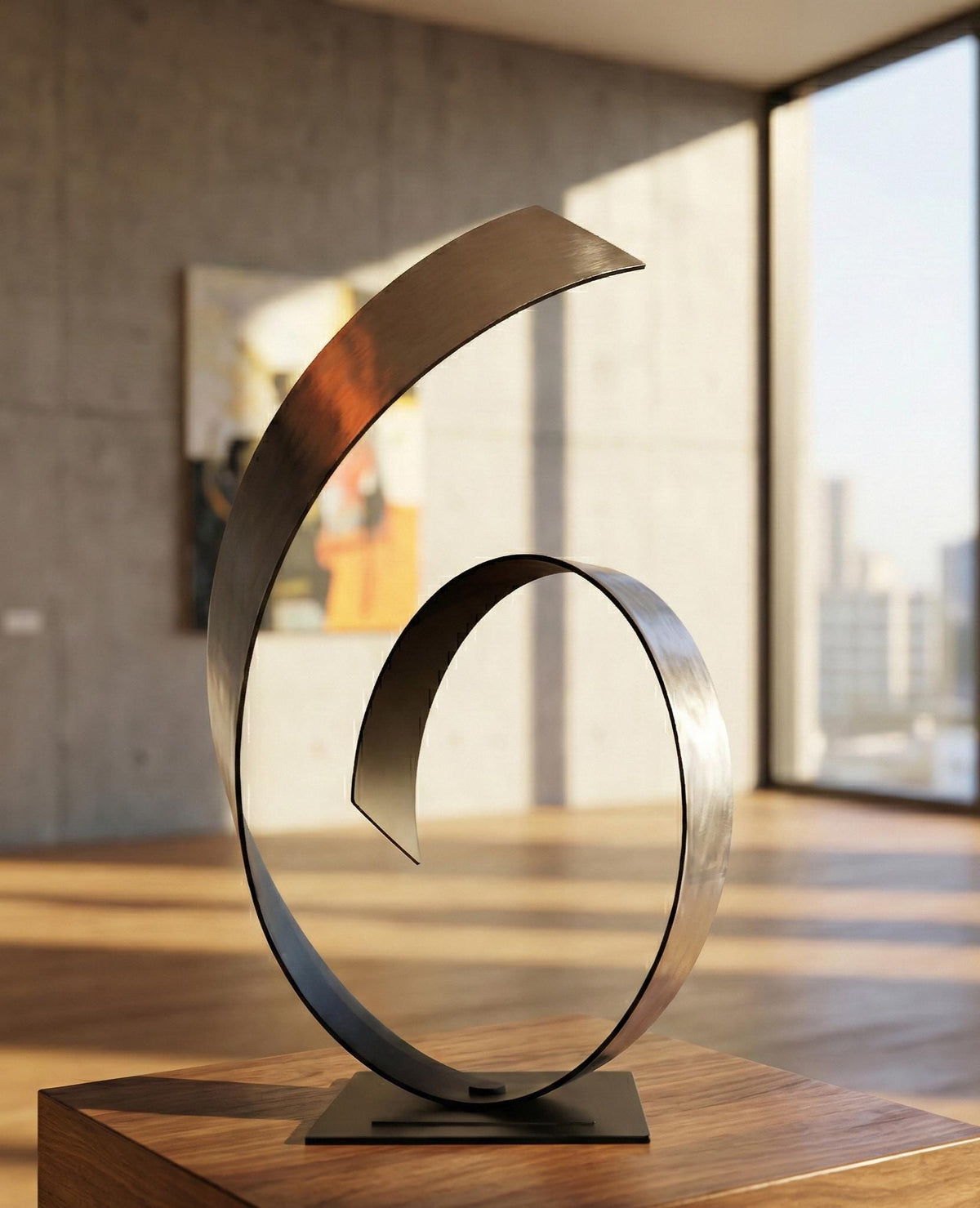 Abstract Sculpture: Metal Contemporary Art Handcrafted Luxury Modern Decor