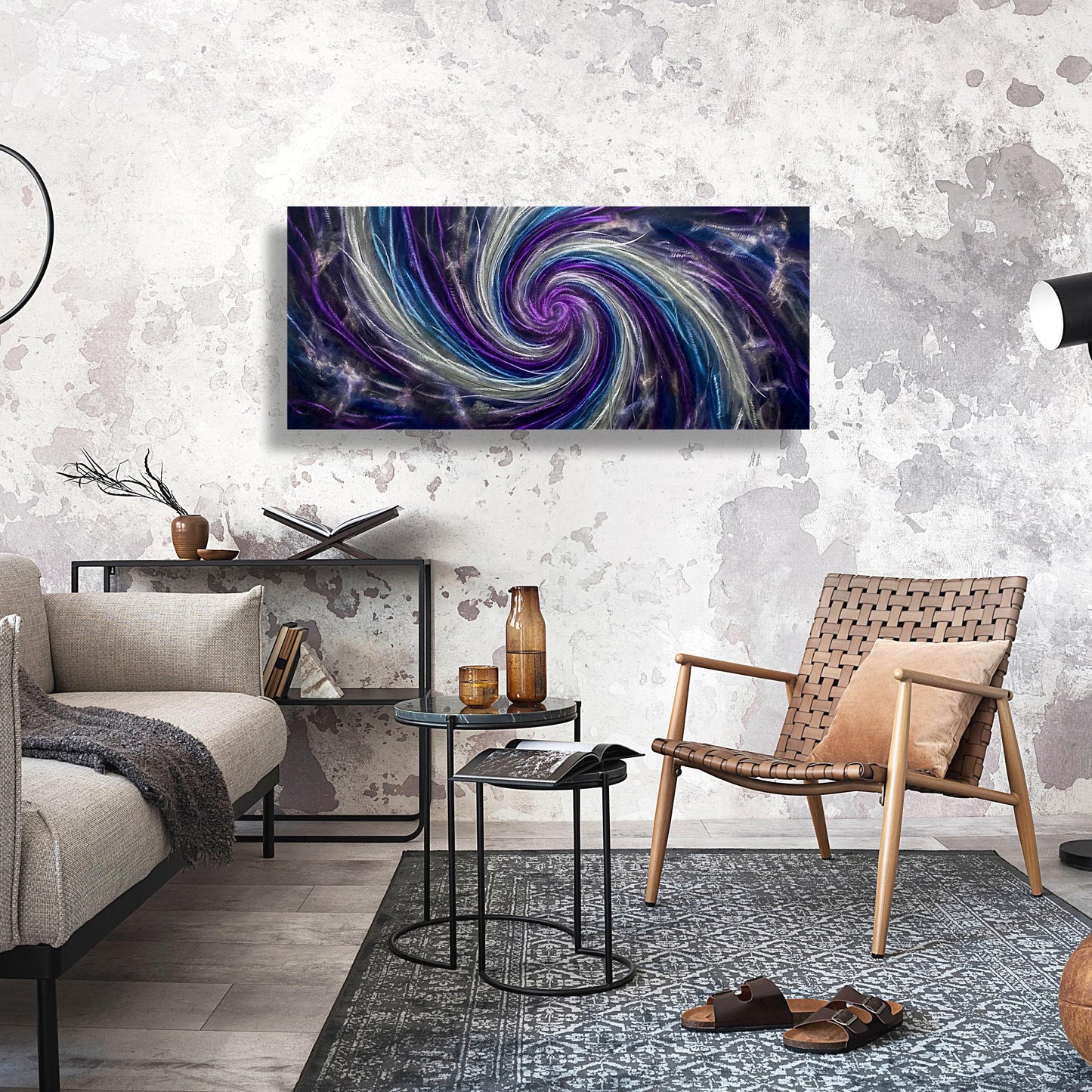 Luxury Metal Wall Art: Abstract Painting, Modern Wall Sculpture Accent