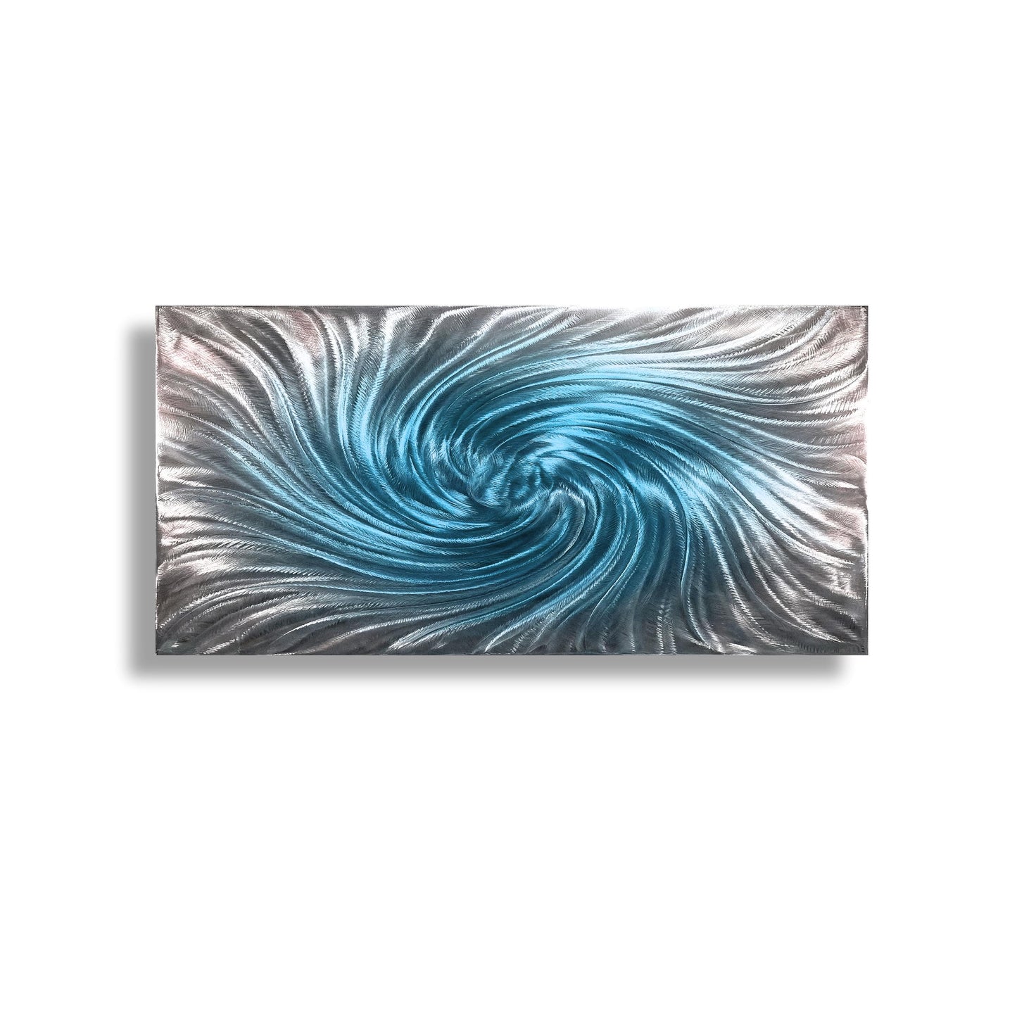 Luxury Metal Wall Art: Abstract Painting, Modern Wall Sculpture, Navy Decor