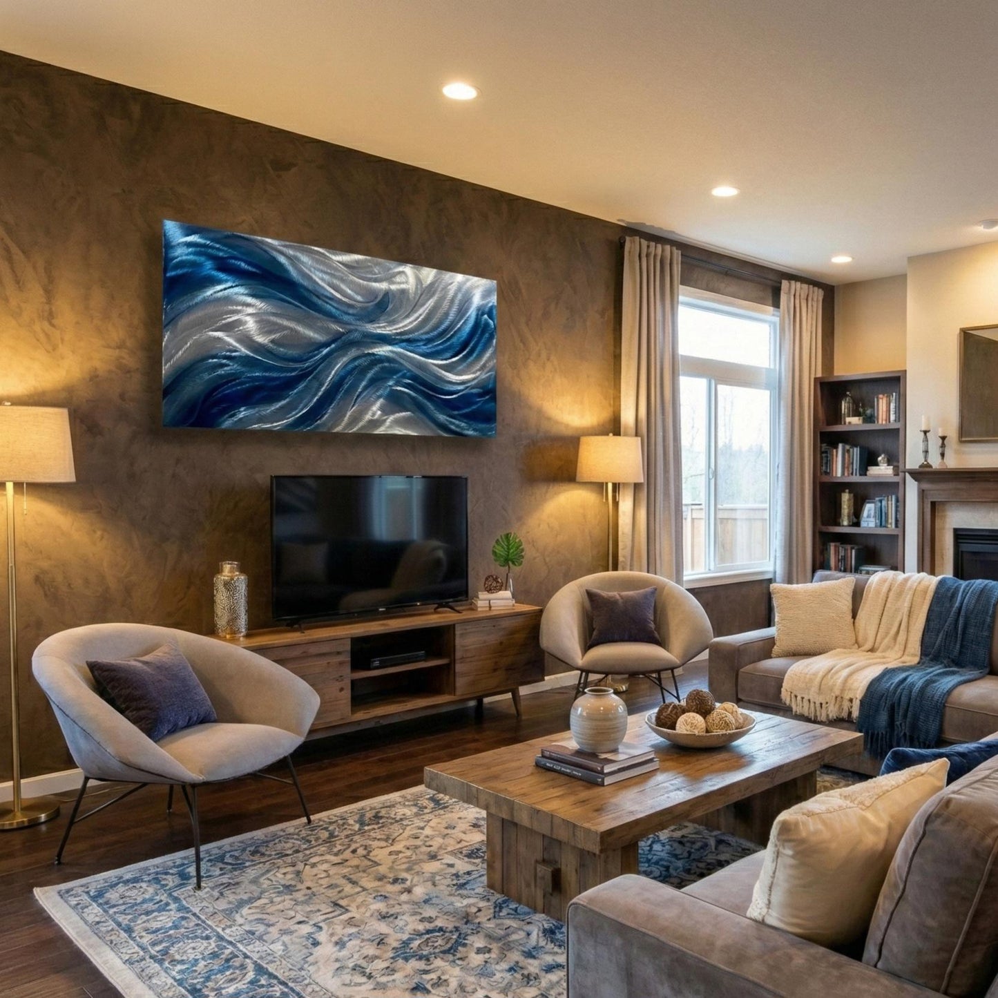 Unique Metal Wall Art: Abstract Painting, Modern Wall Sculpture