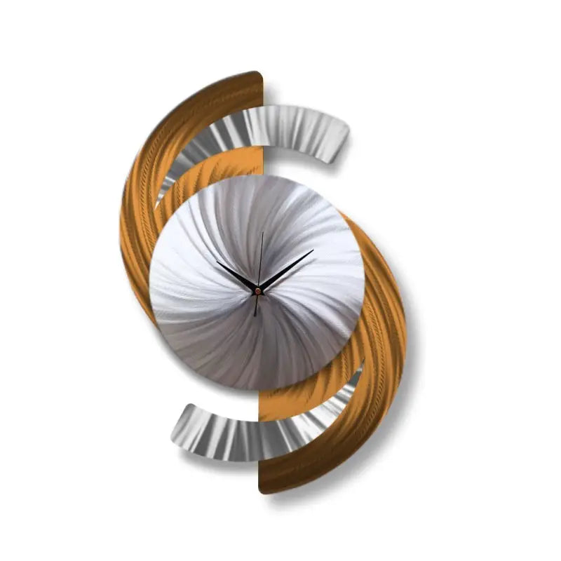 Abstract Art Clock Titled "Eclipse-Modern Elements Metal Art