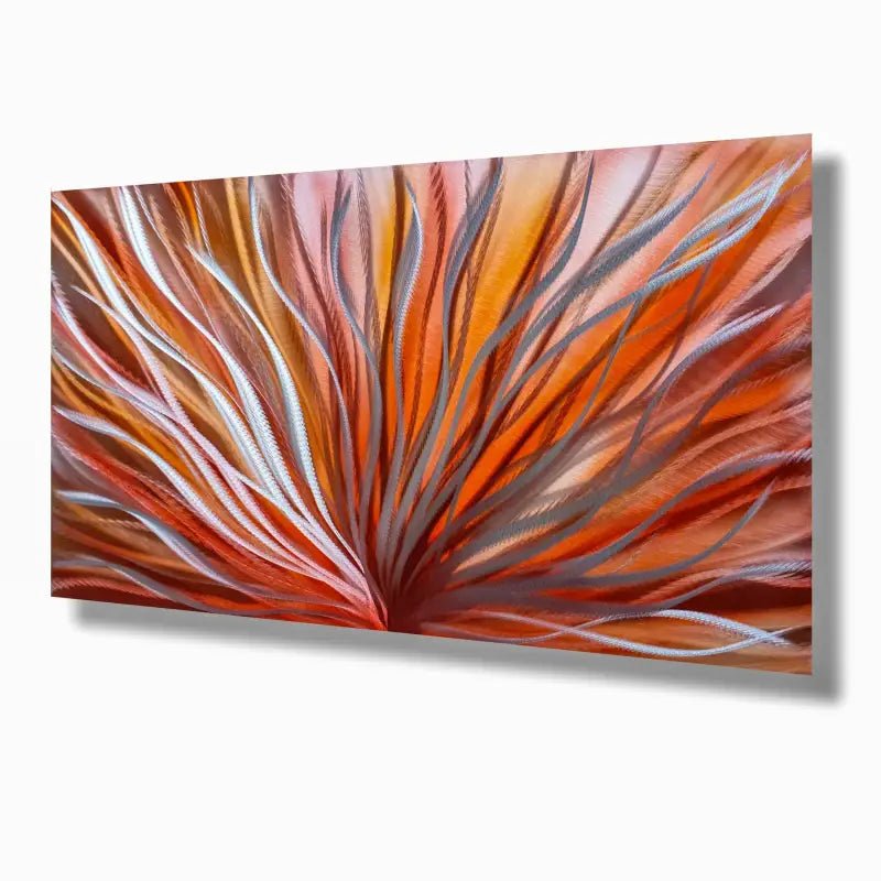 Abstract Metal Wall Art Titled "Modern Flame" - Modern Elements Metal Art - 63393939
