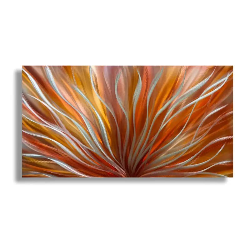 Abstract Metal Wall Art Titled "Modern Flame" - Modern Elements Metal Art - 63393939