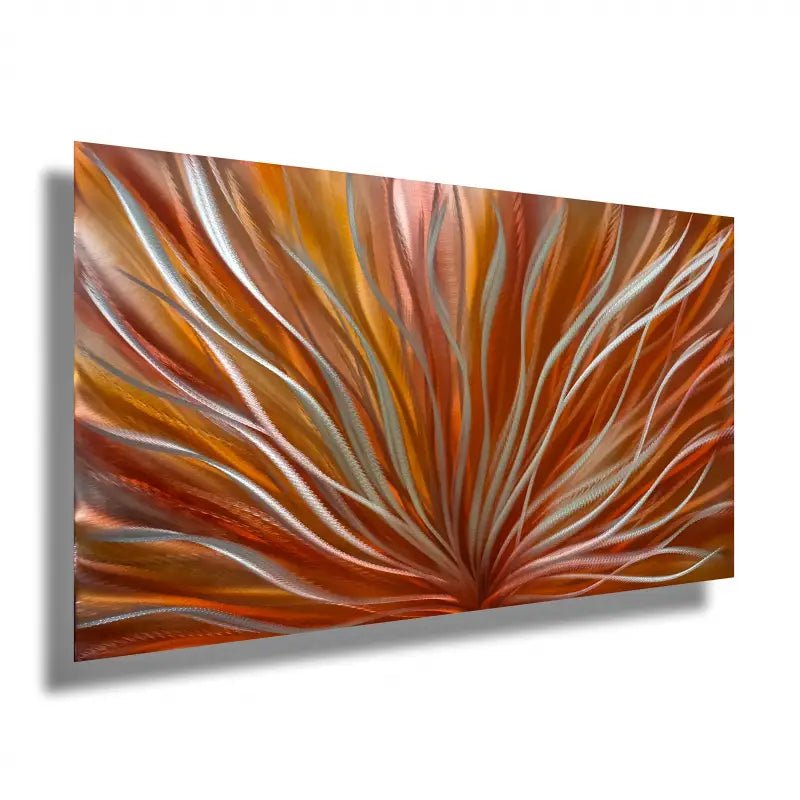 Abstract Metal Wall Art Titled "Modern Flame" - Modern Elements Metal Art - 63393939