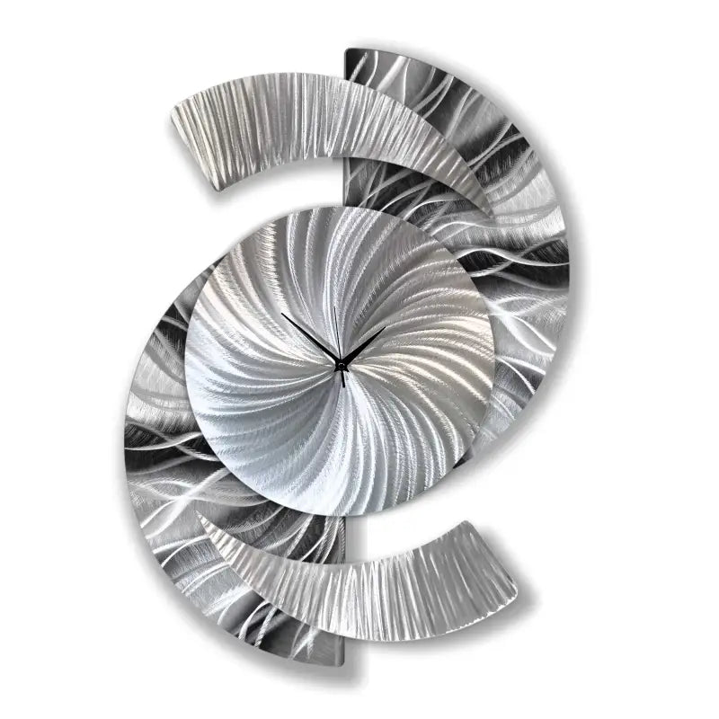 Big Clock for Walls Titled "Elliptical" - Modern Elements Metal Art - 234560985678