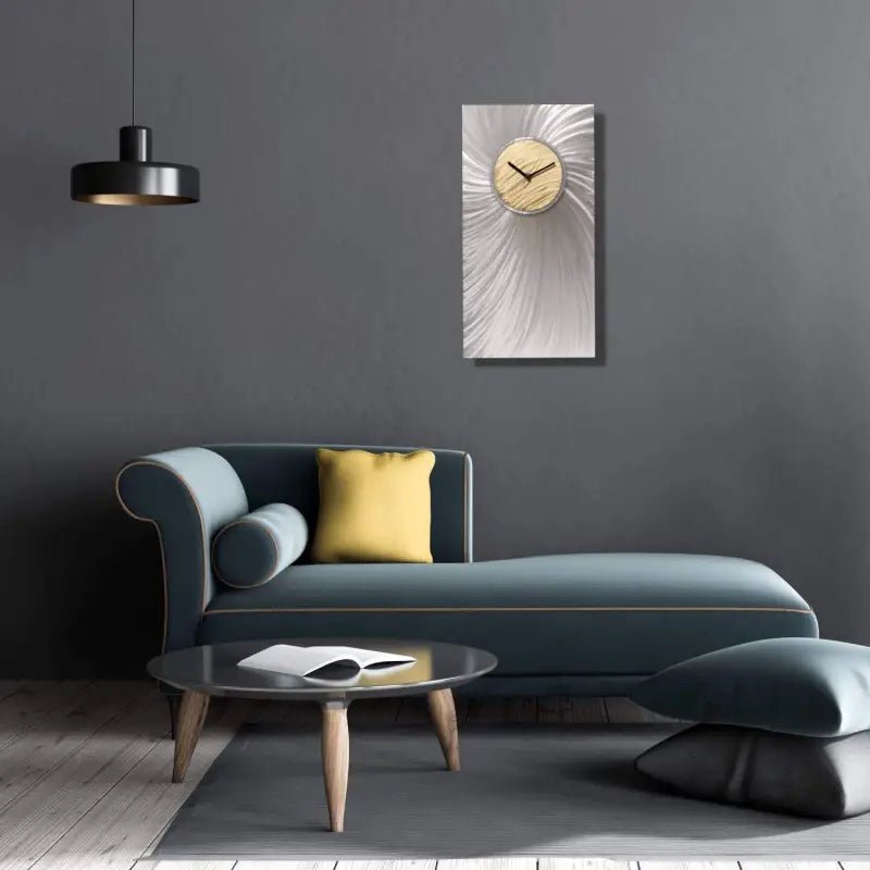 Big Clock Titled "Titan" - Modern Elements Metal Art - 23456787989