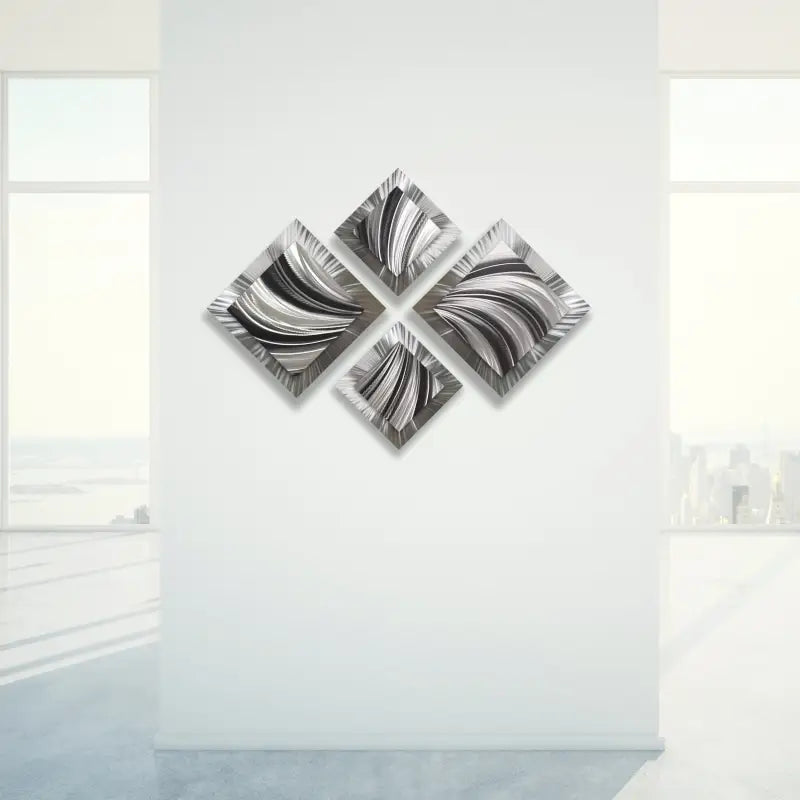 Large Metal Wall Art Titled "X-Spiral" - Modern Elements Metal Art