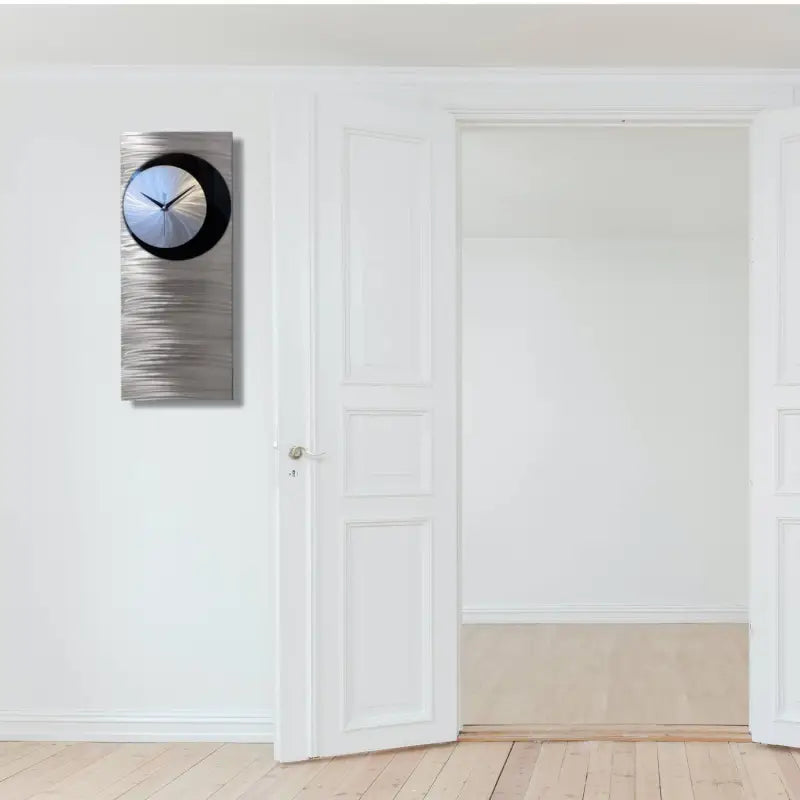 Black and Silver Wall Clock Titled βShadowβ Β£149.99 Christopher Henderson
