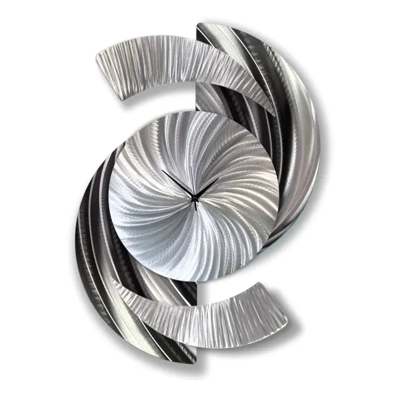 Black & Silver Large Wall Clock Titled ’Elliptical’ £159.99 Christopher Henderson