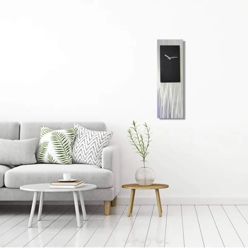 Black & Silver Wall Clock Titled "Atlas" - Modern Elements Metal Art - ME001LCV5