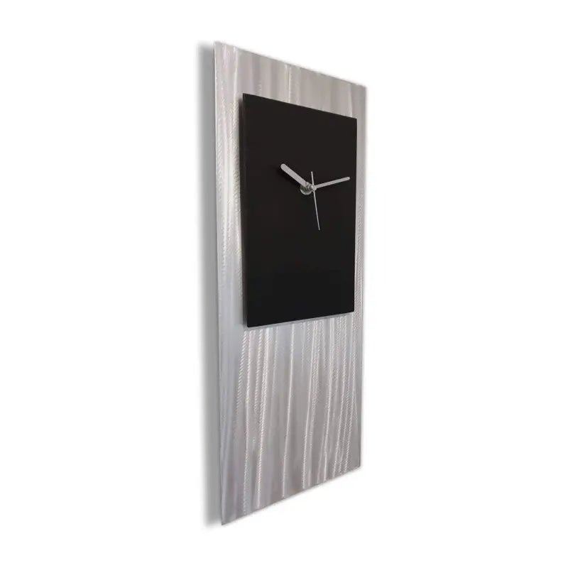 Black & Silver Wall Clock Titled "Atlas" - Modern Elements Metal Art - ME001LCV5