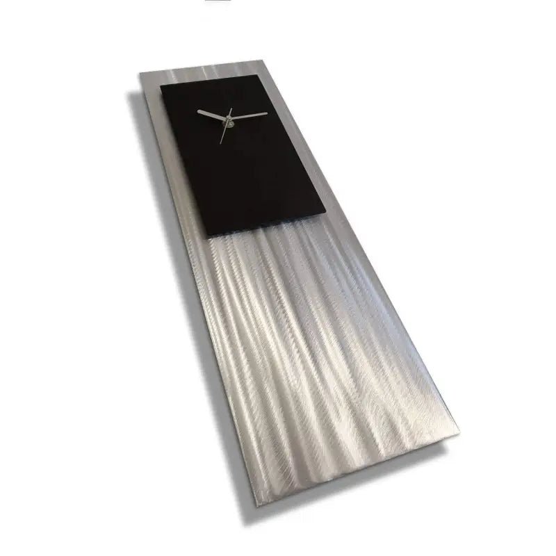 Black & Silver Wall Clock Titled "Atlas" - Modern Elements Metal Art - ME001LCV5