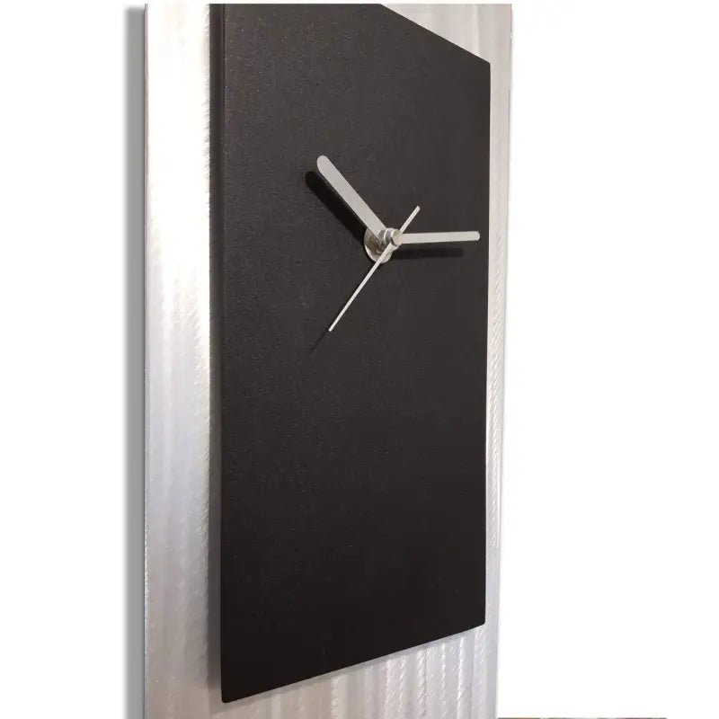 Black & Silver Wall Clock Titled "Atlas" - Modern Elements Metal Art - ME001LCV5