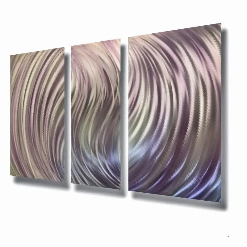 Blush and Silver Metal Wall Art Titled Forces - Modern Elements Metal Art - ME960TE