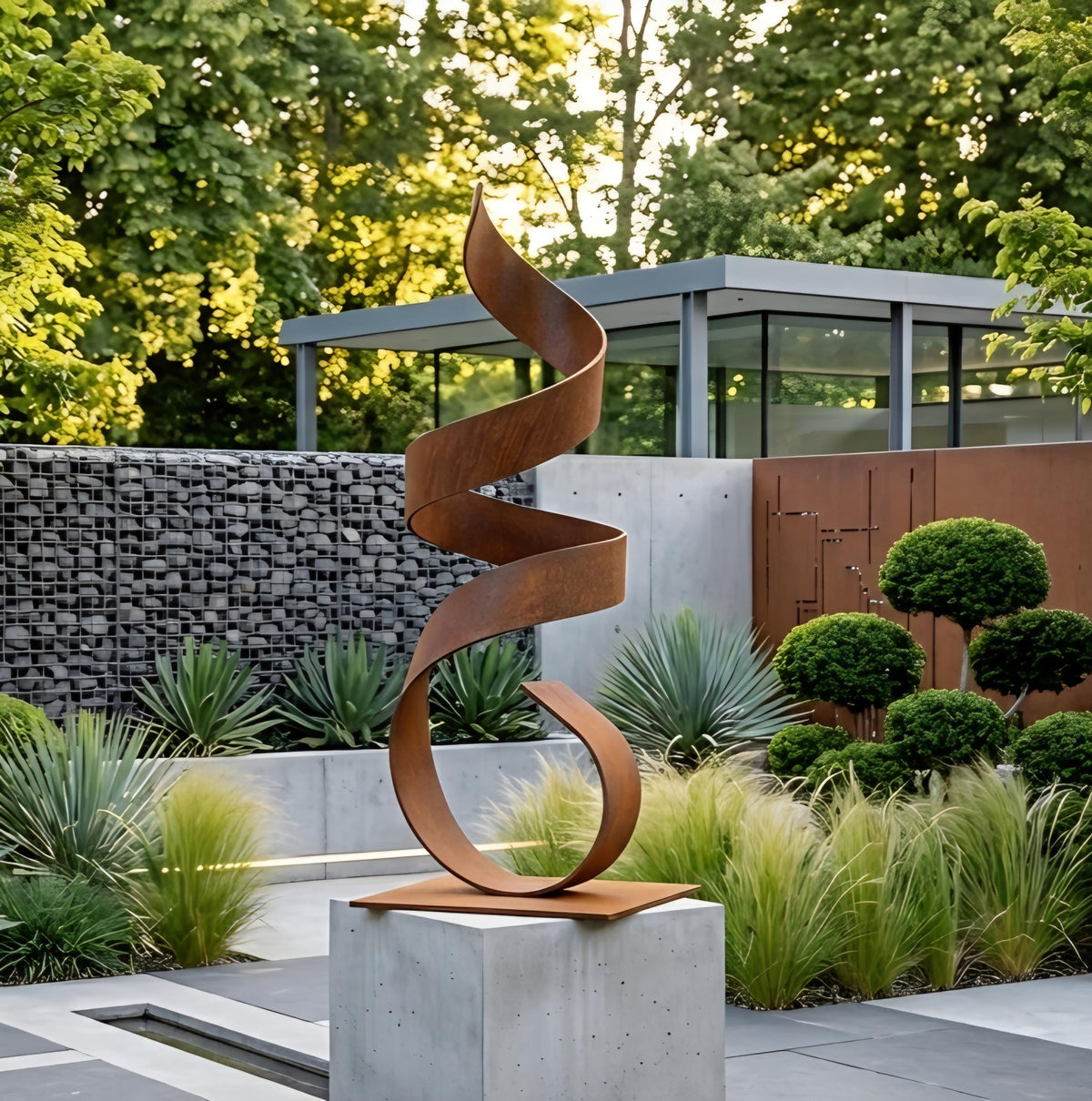 Rustic Garden Metal Gallery Sculpture: Continuum