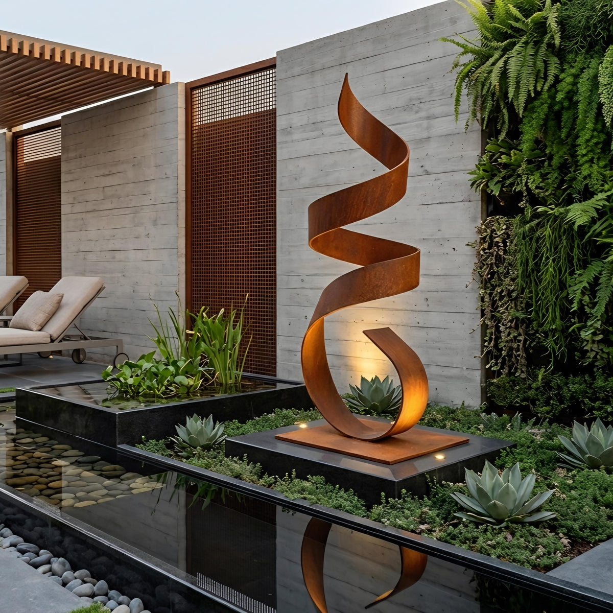 Rustic Garden Metal Gallery Sculpture: Continuum