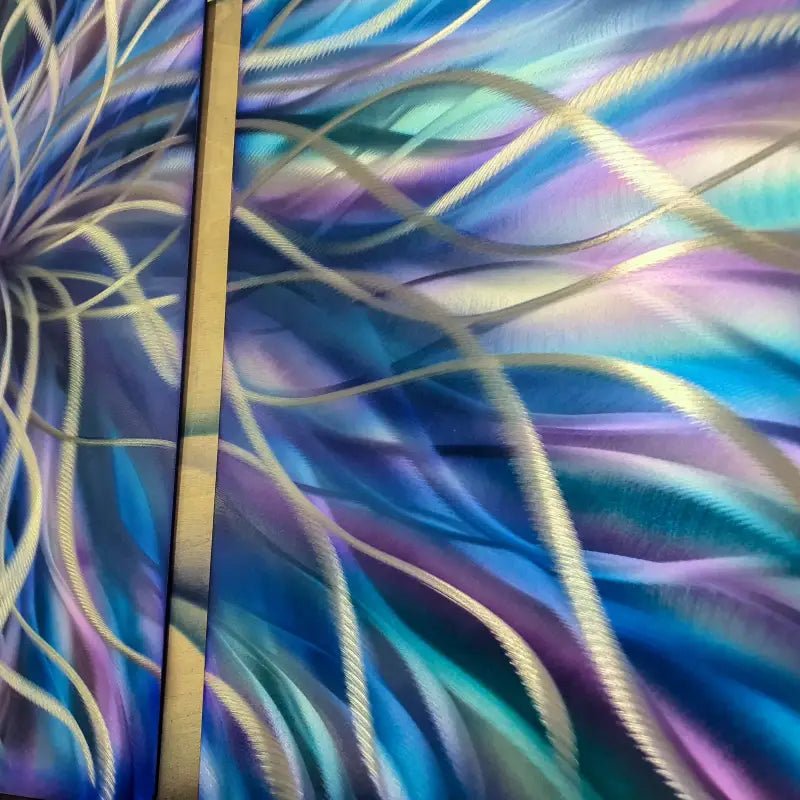 Contemporary Metal Wall Art Titled "Radiation" (Regal Edition) - Modern Elements Metal Art - ME46578