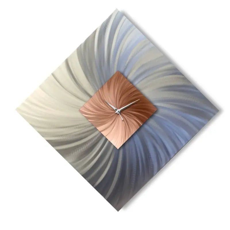 Diamond Wall Clock Titled "Methone" - Modern Elements Metal Art - ME70866