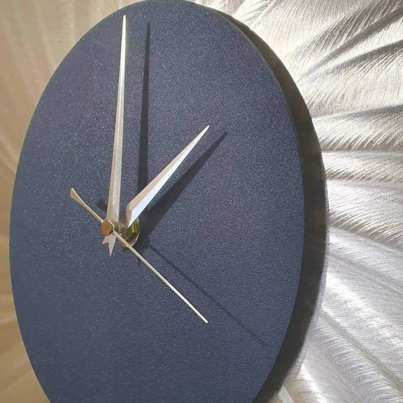 Extra Large Navy Wall Clock Titled Solaris (Set of 3) - Modern Elements Metal Art - ME0573P1