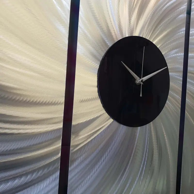 Extra Large Wall Clock Titled "Black Hole" Set of 3 - Modern Elements Metal Art - ME0823P9