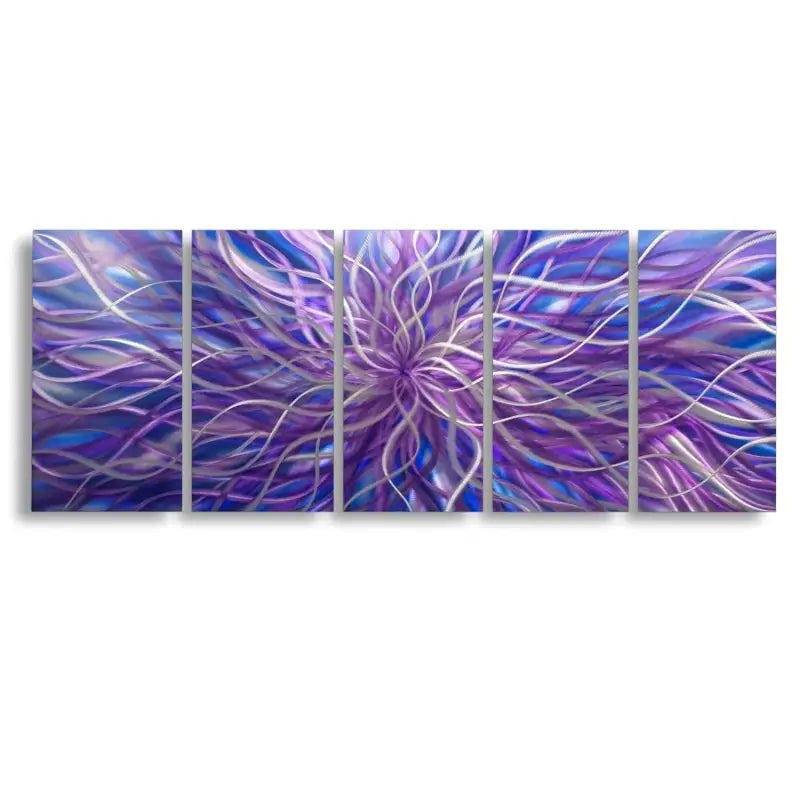 Radiation (Red & Purple Edition Set of 5) - Modern Elements Metal Art