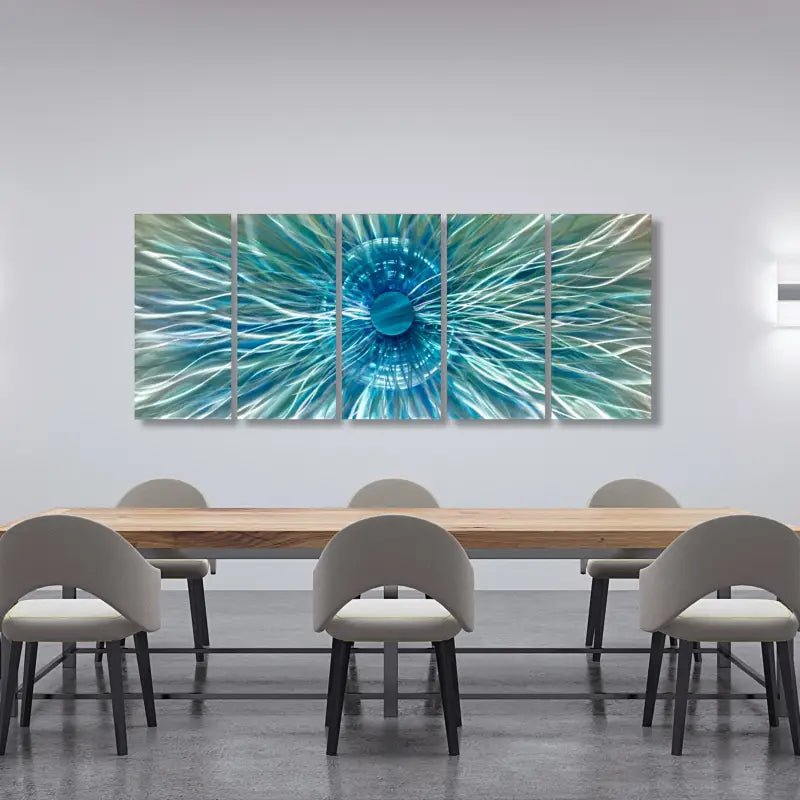 Large Abstract Wall Art Titled "Neutron Star" - Modern Elements Metal Art - 6373932