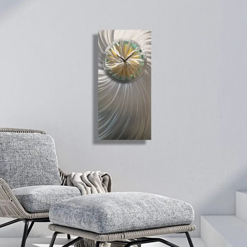 Large Flower Wall Clock - Unique Modern Metal Art for Stylish Home Décor - Modern Elements Metal Art - INV63829S