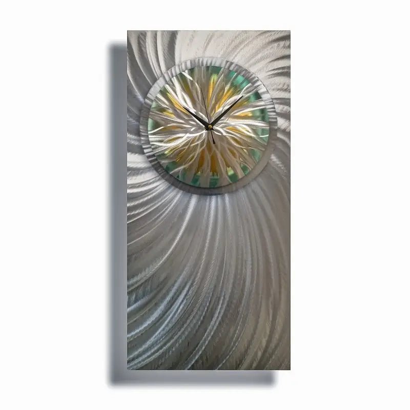 Large Flower Wall Clock - Unique Modern Metal Art for Stylish Home Décor - Modern Elements Metal Art - INV63829S