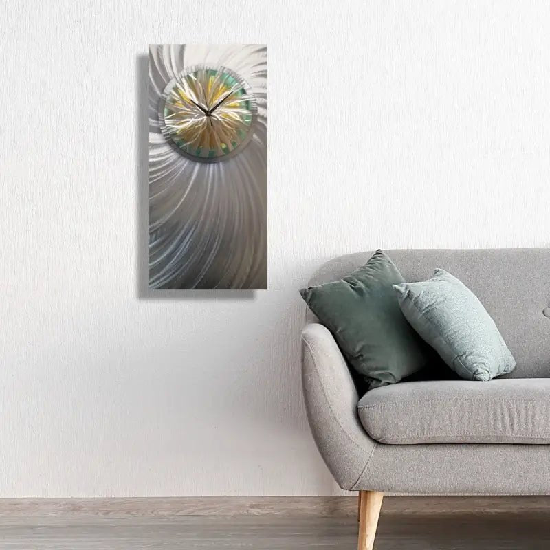 Large Flower Wall Clock - Unique Modern Metal Art for Stylish Home Décor - Modern Elements Metal Art - INV63829S