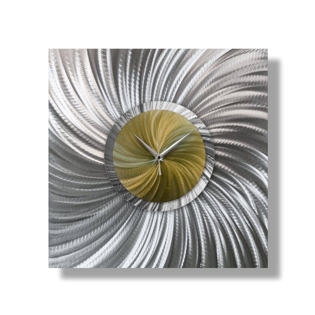 Large Modern Metal Wall Clock – Unique Wall Sculpture & Room Decor - Modern Elements Metal Art - 5446347279