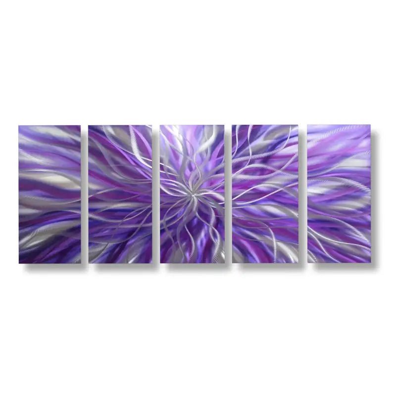 Large Purple Wall Art Titled Radiation - Modern Elements Metal Art - ME4652197SX
