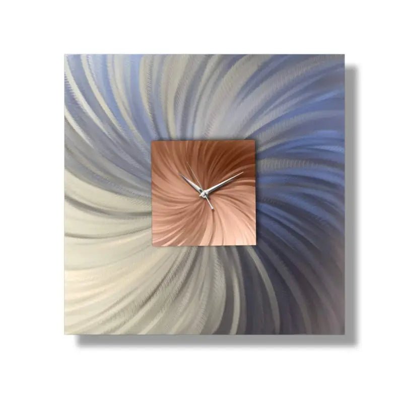 Large Square Wall Clock Titled "Paradox" - Modern Elements Metal Art - ME78788