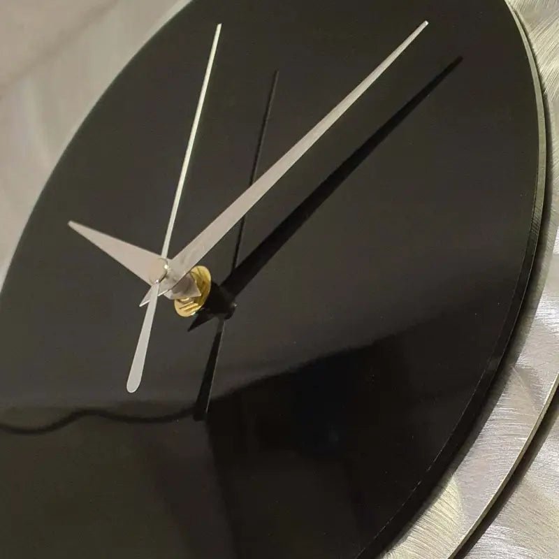 Large Wall Clock Titled "Hydra" (Black Edition) - Modern Elements Metal Art - ME0773CV9