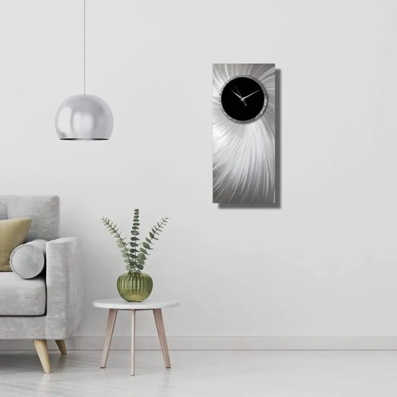 Large Wall Clock Titled "Hydra" (Black Edition) - Modern Elements Metal Art - ME0773CV9