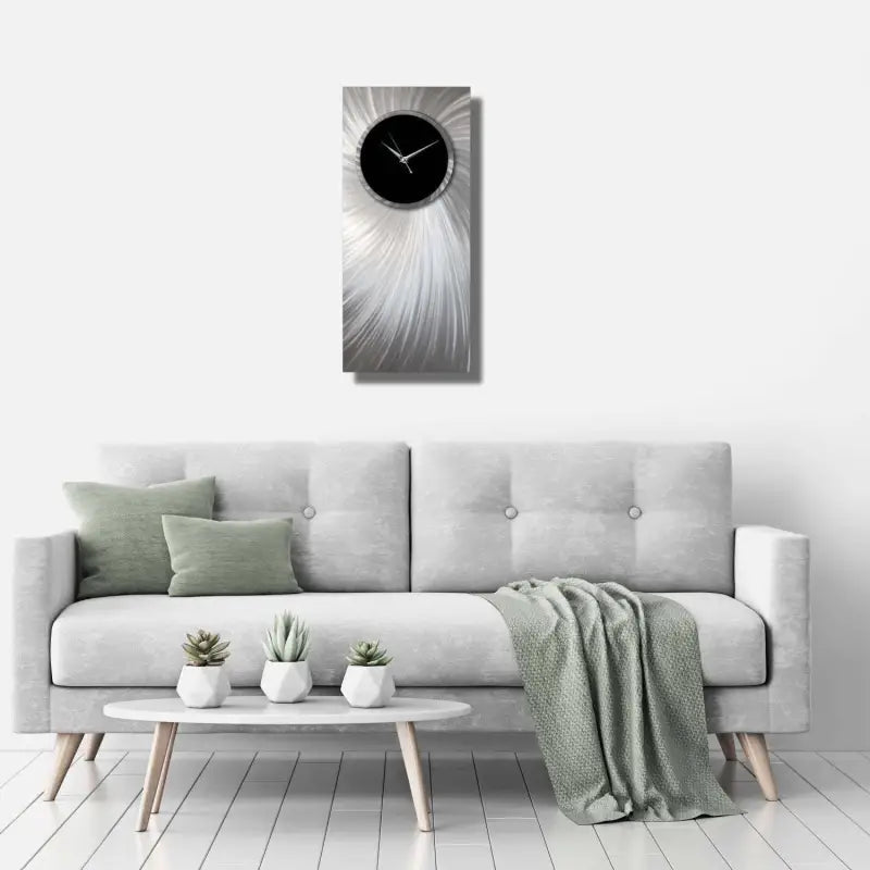 Large Wall Clock Titled "Hydra" (Black Edition) - Modern Elements Metal Art - ME0773CV9