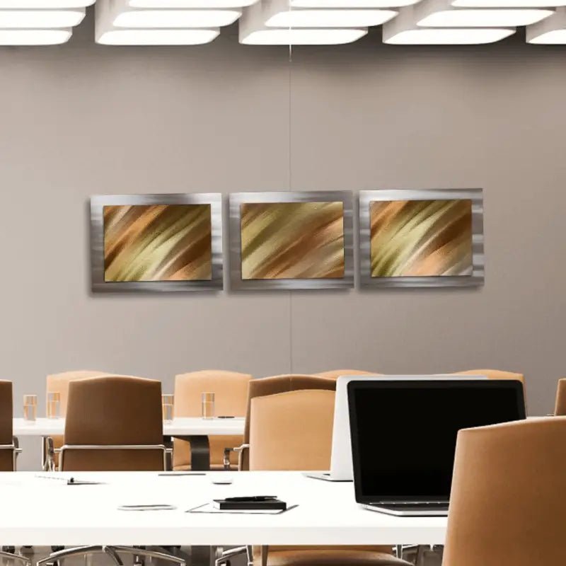 Livingroom Wall Art Titled "Electra" - Modern Elements Metal Art - ME4652321SX