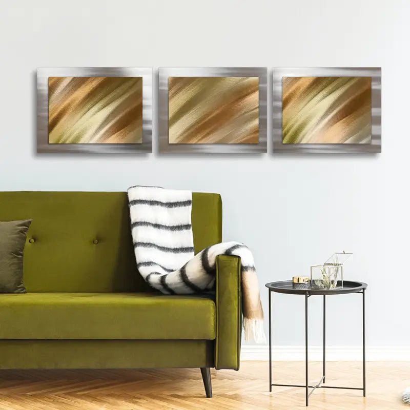 Livingroom Wall Art Titled "Electra" - Modern Elements Metal Art - ME4652321SX
