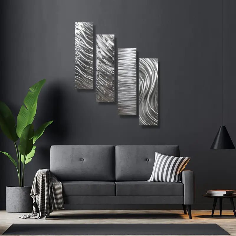 Metal Art Set Titled "Formation" - Modern Elements Metal Art - MO9882NC