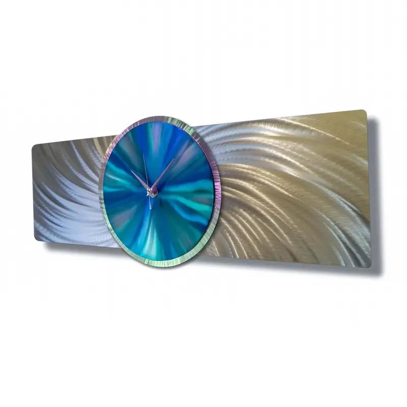 Metal Clock Titled "Affinity" - Modern Elements Metal Art - ME4652292SX