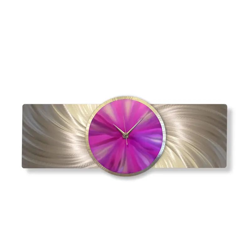Metal Clock Titled "Affinity" - Modern Elements Metal Art - ME4652292SX