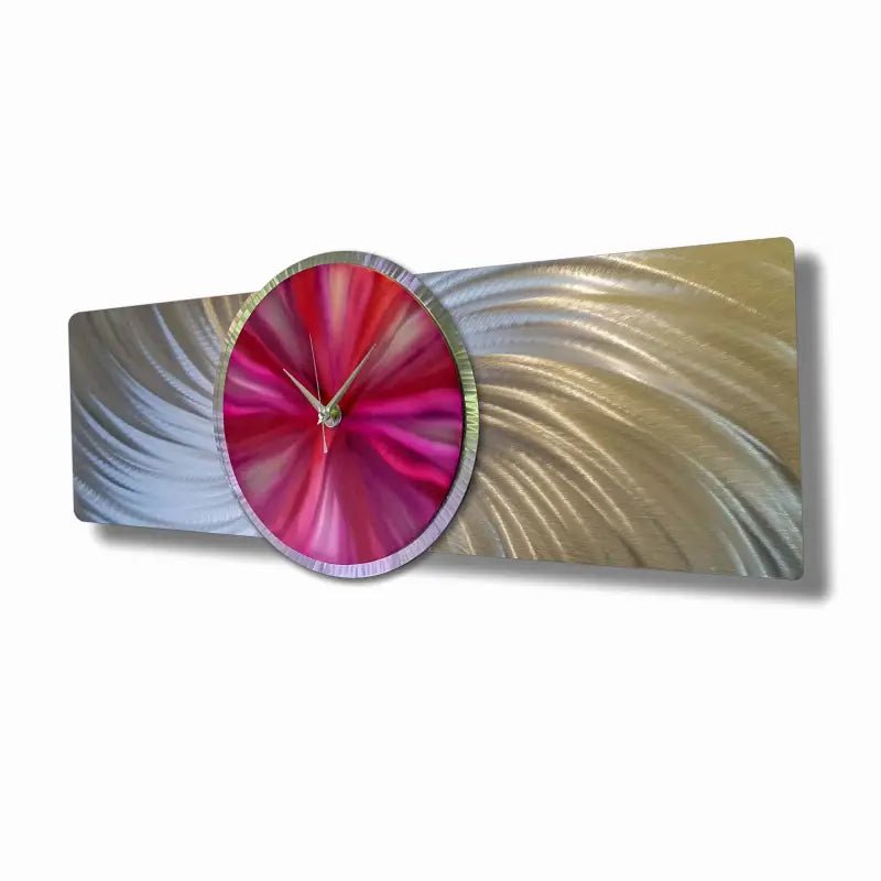 Metal Clock Titled "Affinity" - Modern Elements Metal Art - ME4652292SX
